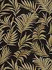 Mosható dekor tapéta pálmalevél mintával fényes arany és fekete színben