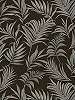 Mosható dekor tapéta pálmalevél mintával fényes fehér és fekete színben