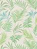 Mosható dekor tapéta pálmalevél mintával fényes zöld és kék színben