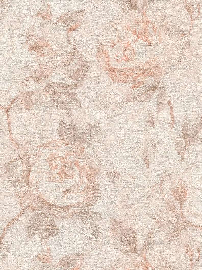 Mosható dekor tapéta rózsa mintával rózsaszín színben