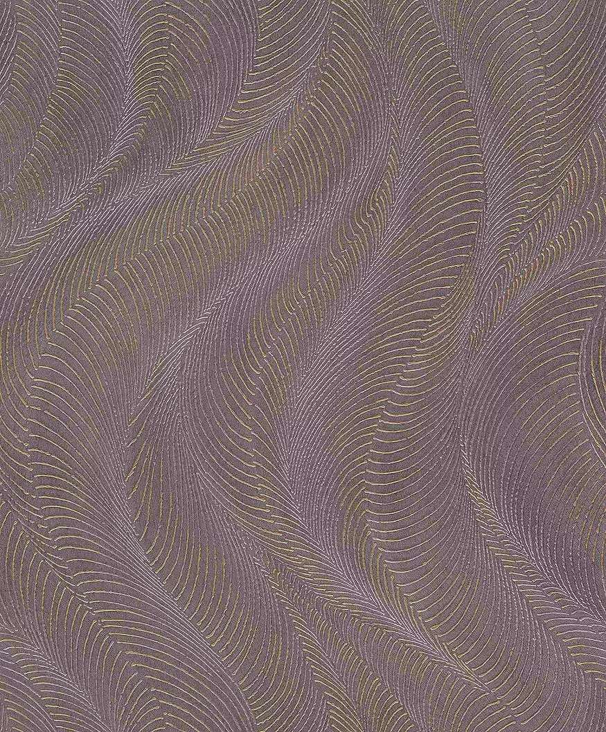 Mosható dekor tapéta sötétszürke, fényes ezüst és bronz színben vonalas hullám mintával