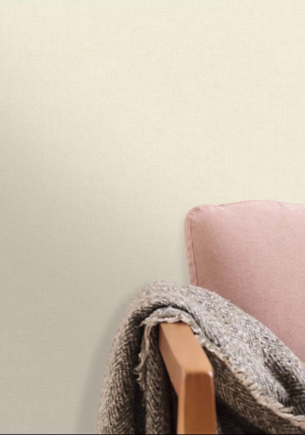 Mosható dekor tapéta textilhatású mintával krém színben