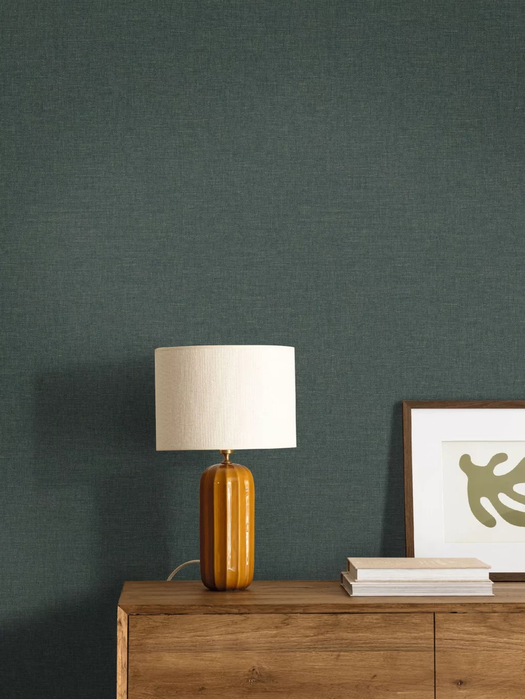 Mosható dekor tapéta textilhatású mintával metálos arany és kék színben