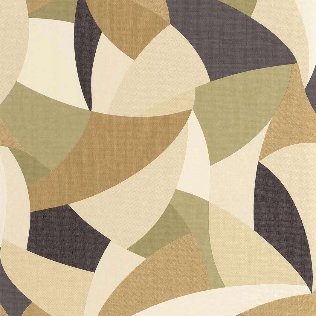 Mosható design tapéta geometriai foltos mintával drapp összhatású színekben