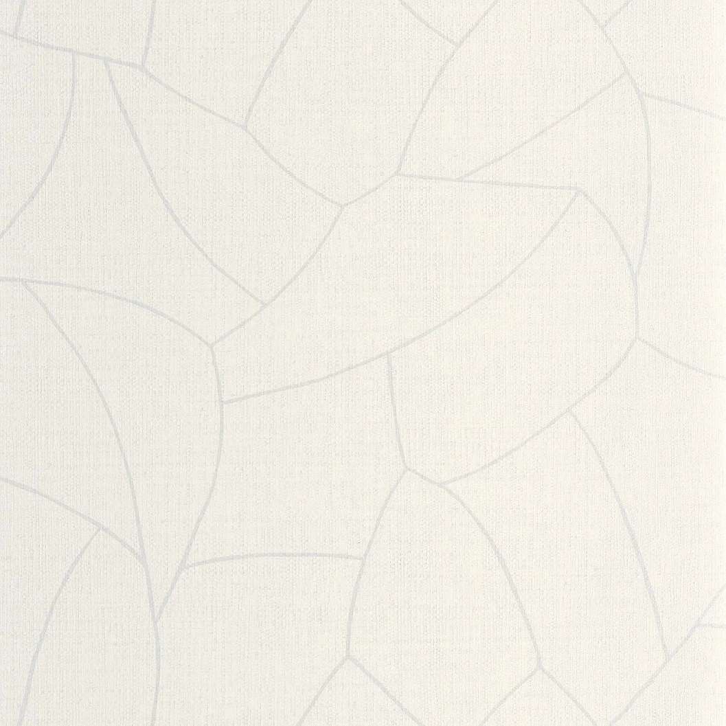 Mosható design tapéta geometriai mintával fehér színben