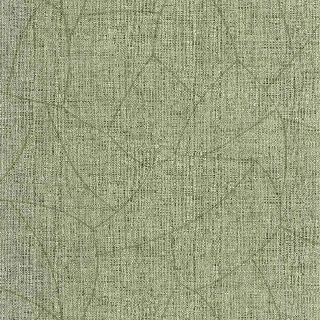 Mosható design tapéta geometriai mintával zöld színben