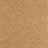 Mosható design tapéta legyező mintával aranybarna színben