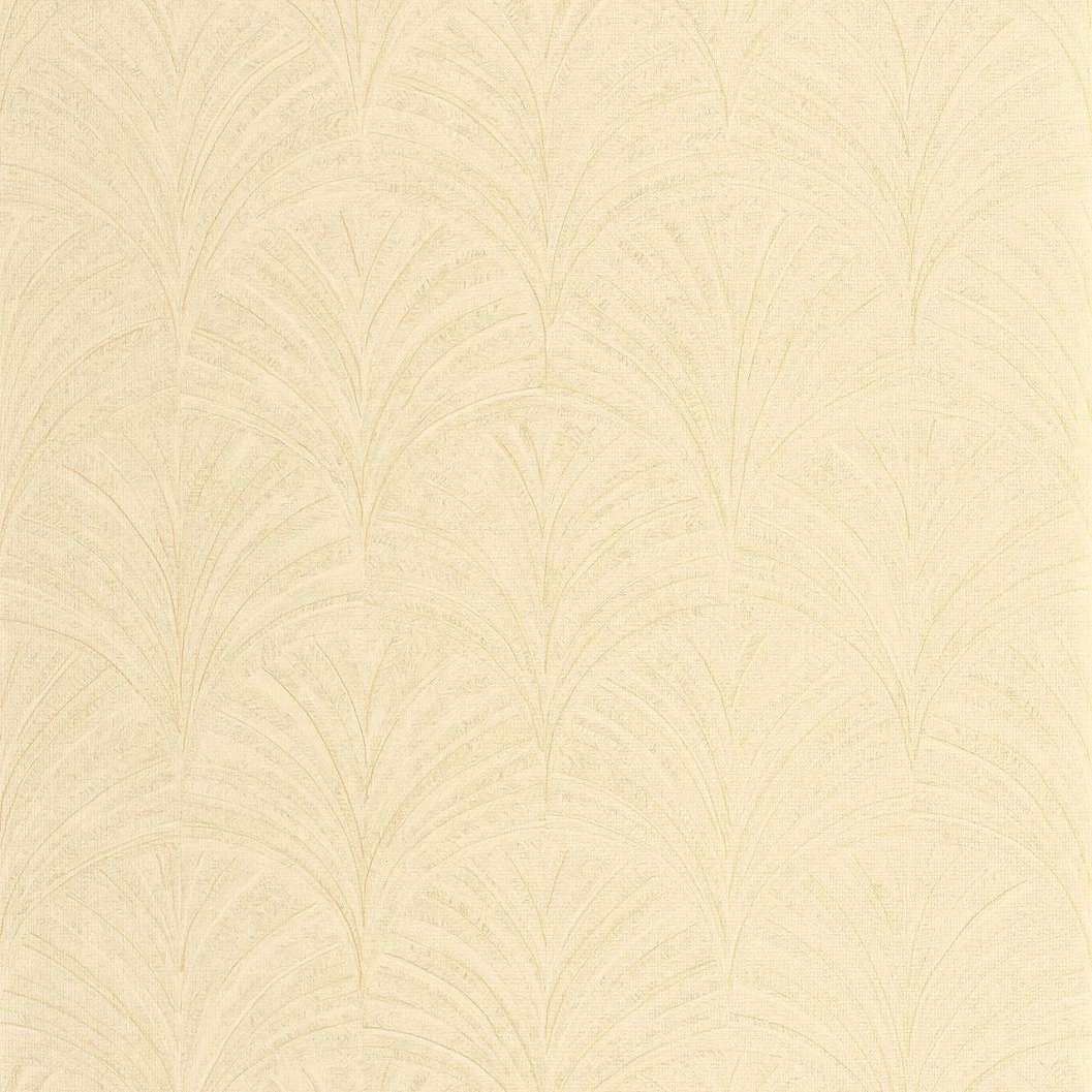 Mosható design tapéta legyező mintával vanília színben