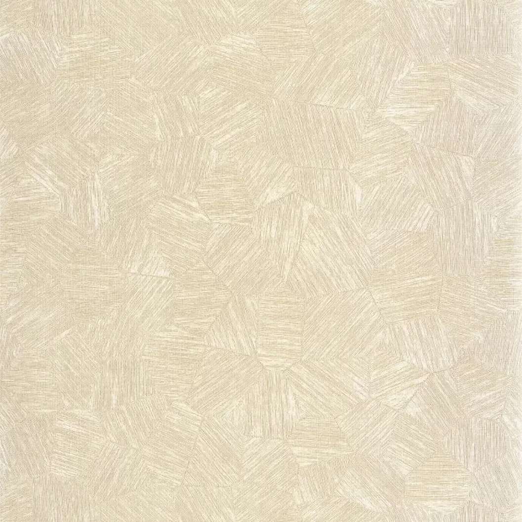 Mosható design tapéta ötszöges geometriai mintával beige színben