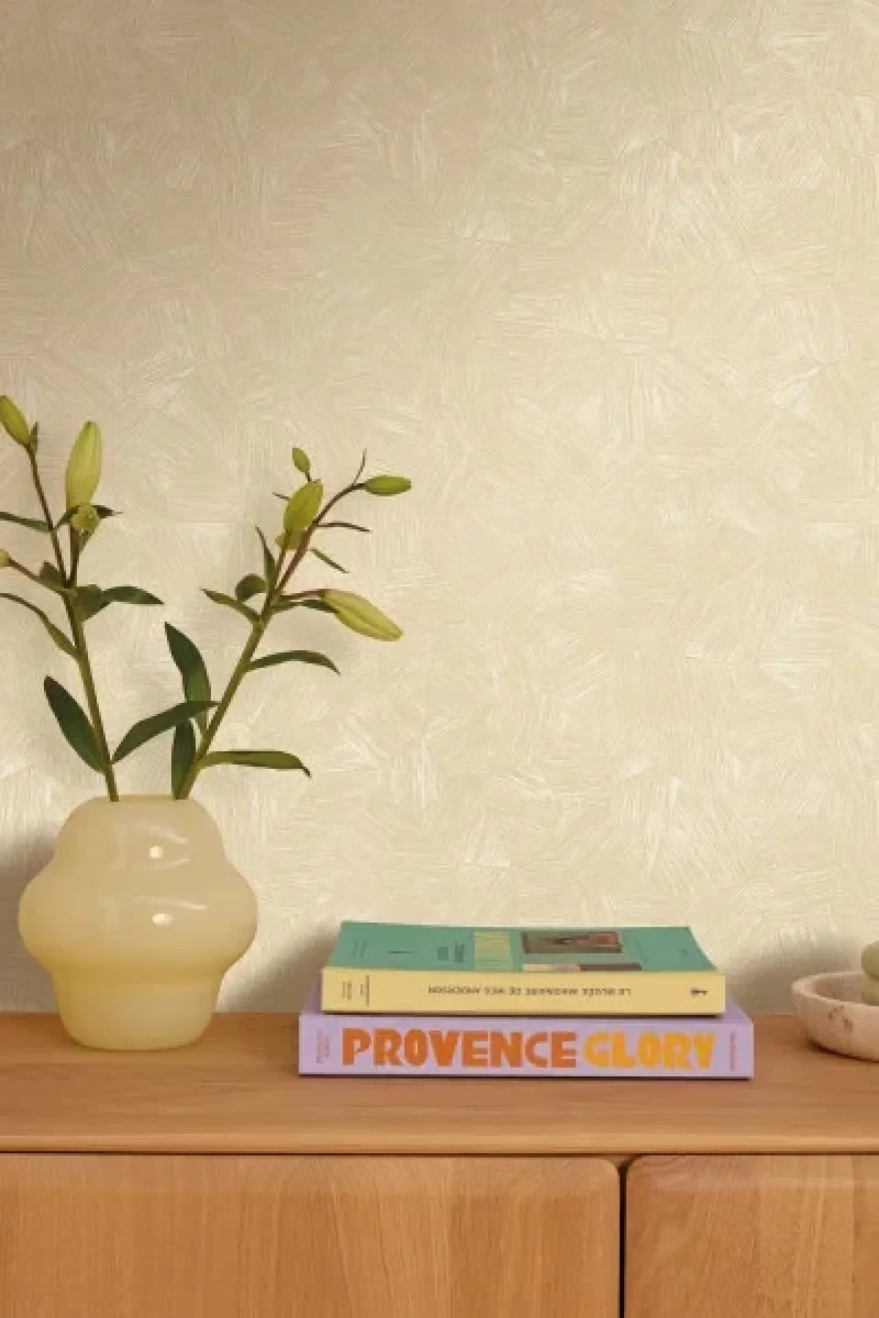 Mosható design tapéta ötszöges geometriai mintával beige színben