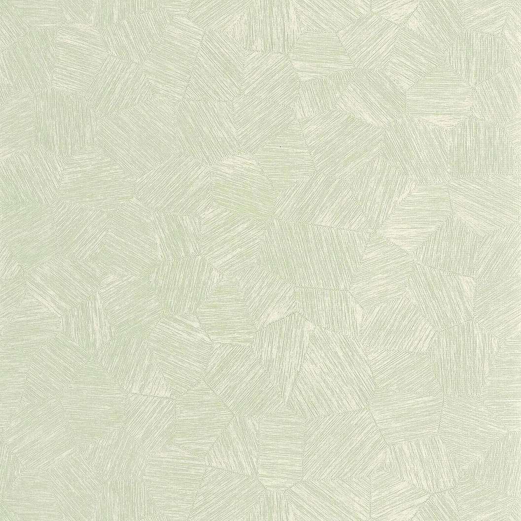 Mosható design tapéta ötszöges geometriai mintával zöld színben