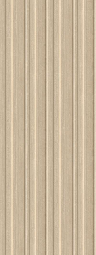 Mosható vinyl fotótapéta beige színű 3D hatású csíkos mintával