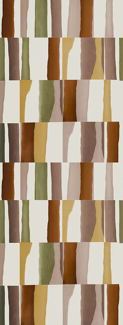 Mosható vinyl fotótapéta bézs, színes vízfesték csíkokkal