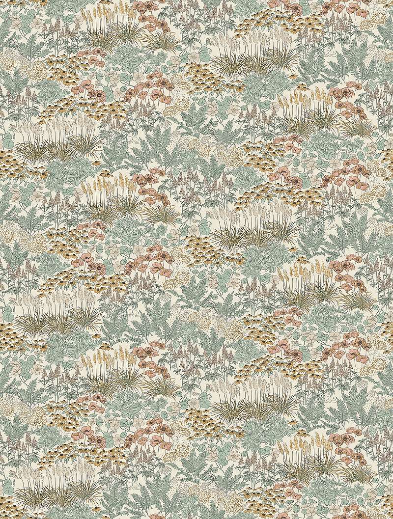 Mosható vinyl fotótapéta fehér, zöld és rózsaszín virágos mező mintával