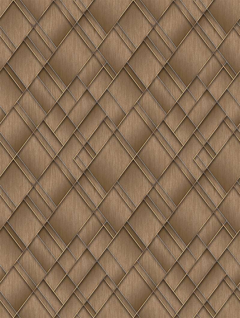 Mosható vinyl fotótapéta homok barna, arany színű absztrakt geometriai mintával