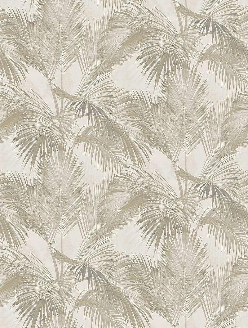Mosható vinyl fotótapéta krém pálma levél mintával