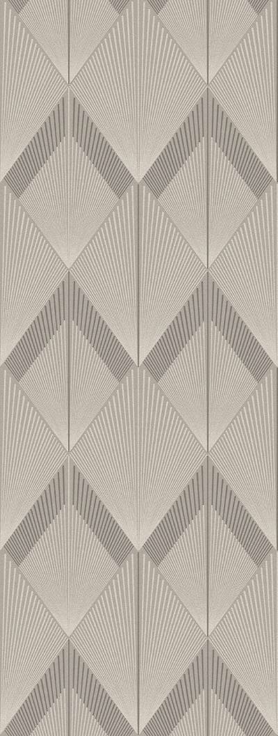 Mosható vinyl fotótapéta krém rombusz mintával szürke csíkokkal