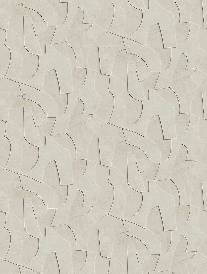 Mosható vinyl fotótapéta krém színű 3Dhatású geometriai mintával