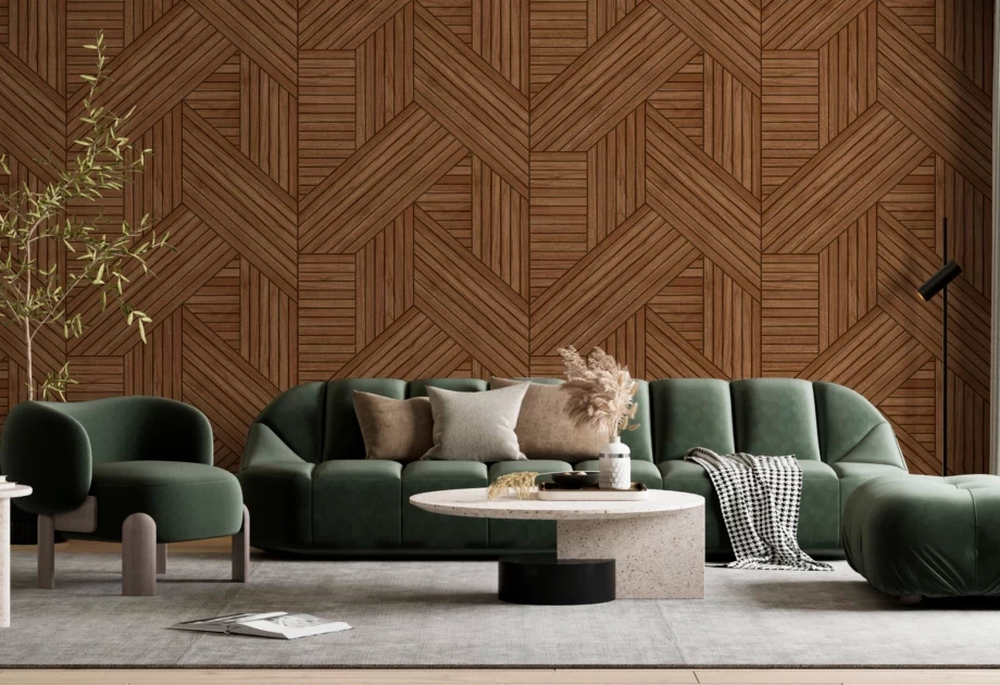 Mosható vinyl fotótapéta mogyoró barna színű faparketta mintával