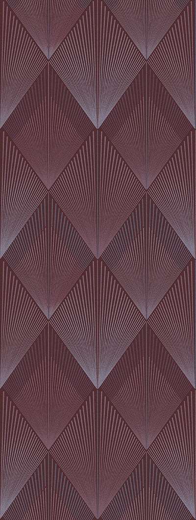 Mosható vinyl fotótapéta piros rombusz mintával szürke csíkokkal