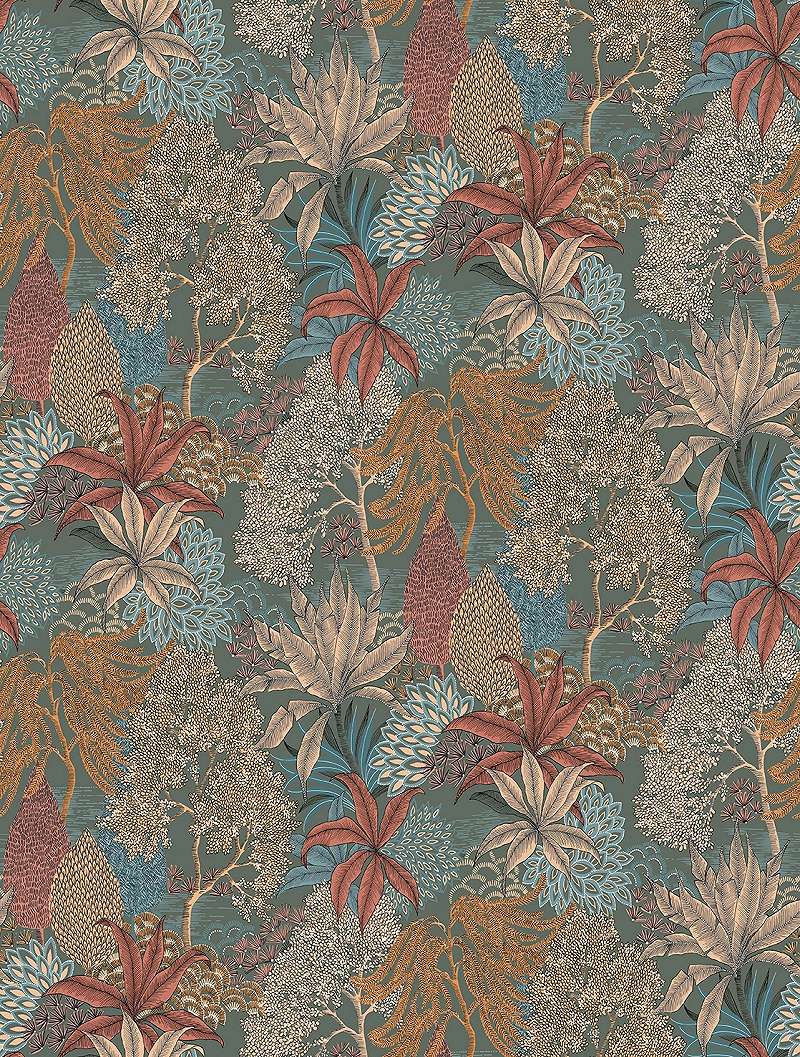 Mosható vinyl fotótapéta színes levelekkel gyümölcsökkel 