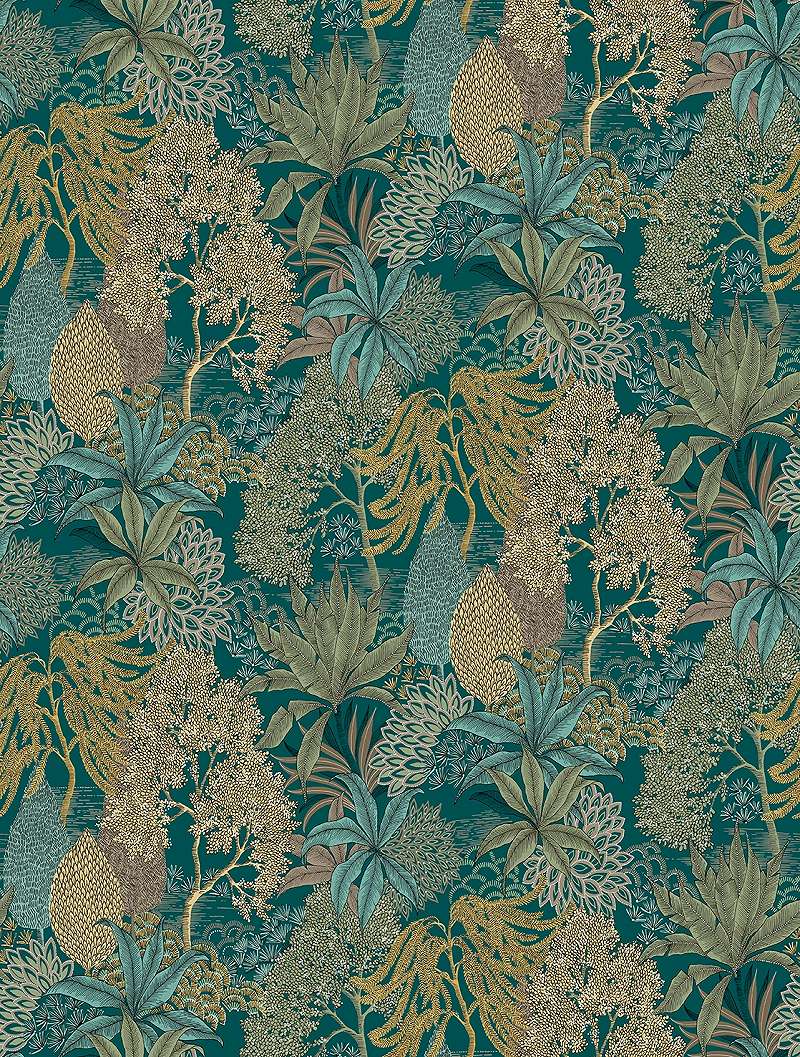 Mosható vinyl fotótapéta zöld és barna színű növényekkel