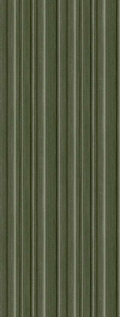 Mosható vinyl fotótapéta zöld színű 3D hatású csíkos mintával