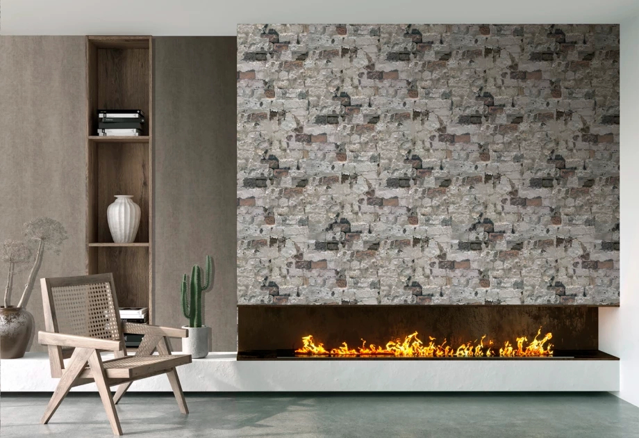 Mosható vinyl fotótapéta szürke színű kő mintás