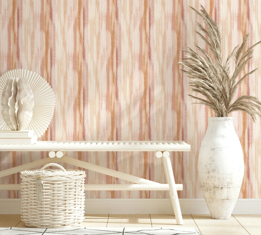 Narancs hullám mintás vinyl dekor tapéta