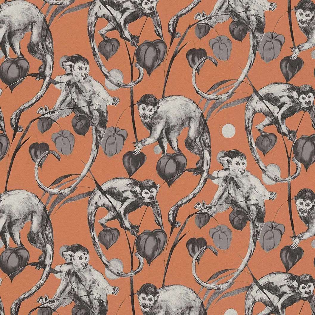 Narancs majom mintás modern design tapéta