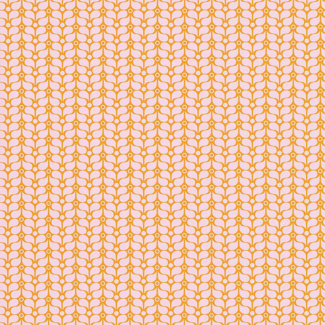 Narancssárga levél mintás tapéta