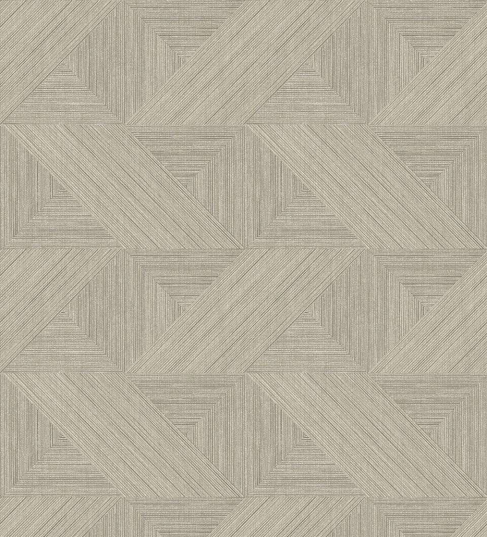 Natúr beige színű design tapéta homogén geometria mintával