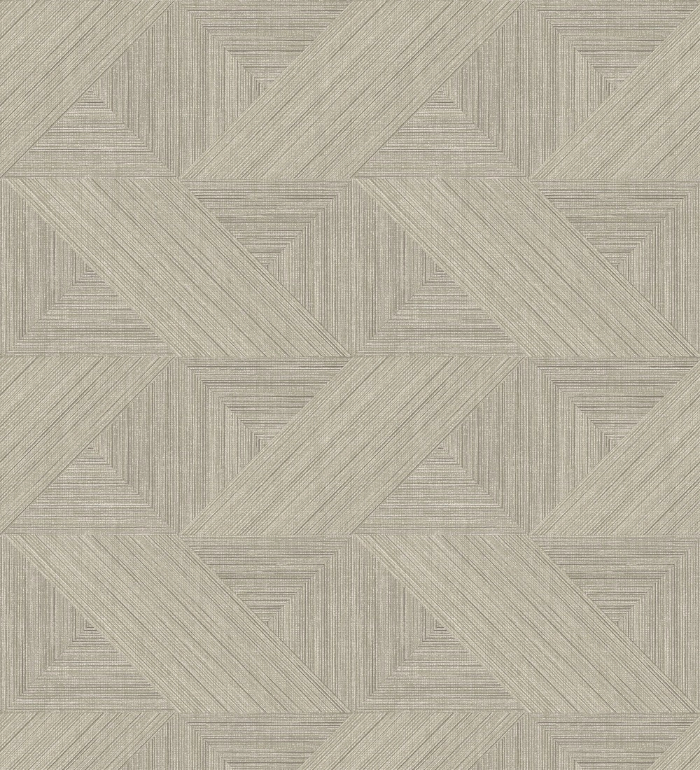 Natúr beige színű design tapéta homogén geometria mintával