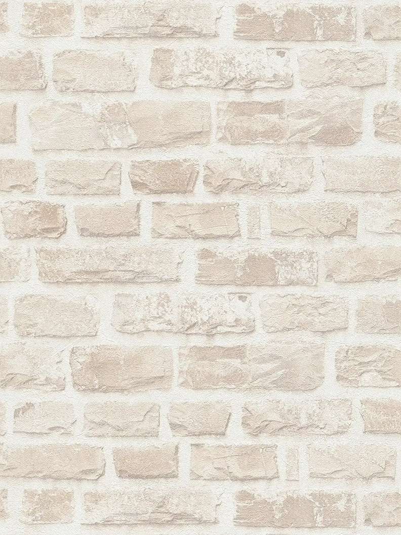 Natúr világosbarna téglamintás dekor tapéta