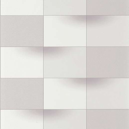 Négyszög geometria mintás 3d hatású alabástrom szürke színű design tapéta