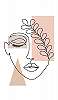 Női arc mintás vinyl posztertapéta panel
