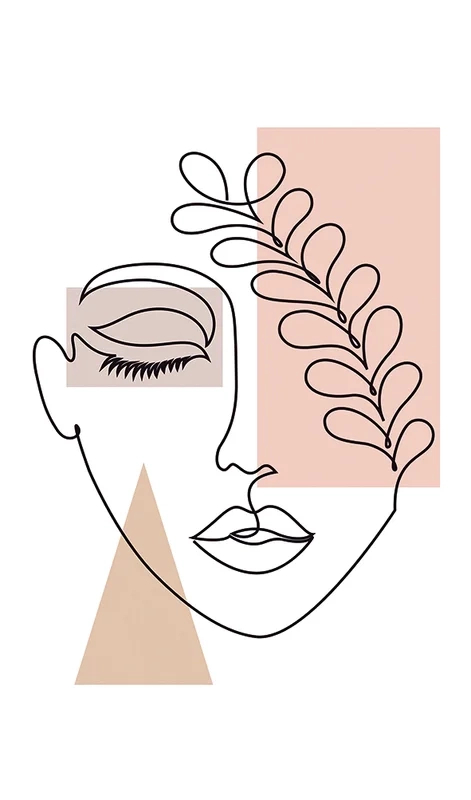 Női arc mintás vinyl posztertapéta panel