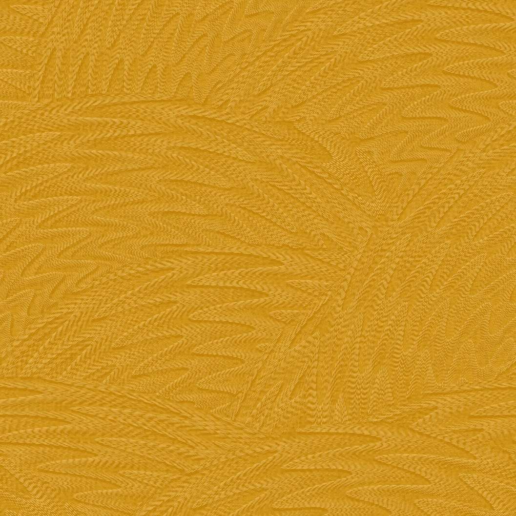 Okker sárga hullám levél mintás olasz design tapéta