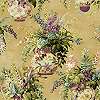 Okker vintage virág mintás angol design tapéta