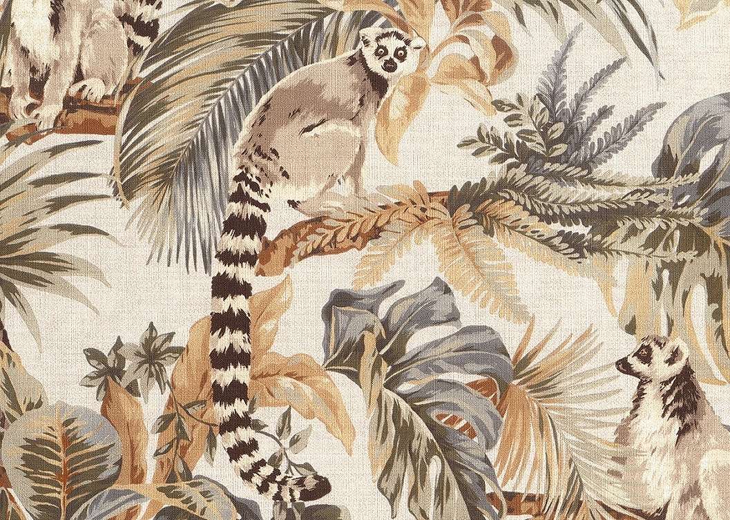 Olasz design tapéta 70cm széles lemur maki mintával