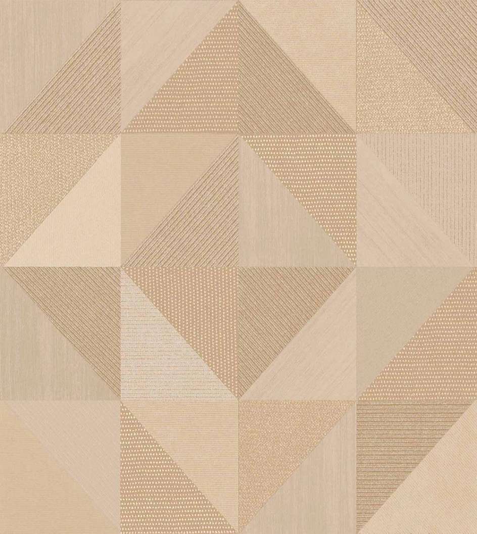 Olasz design tapéta absztrakt mintával világosbarna színben