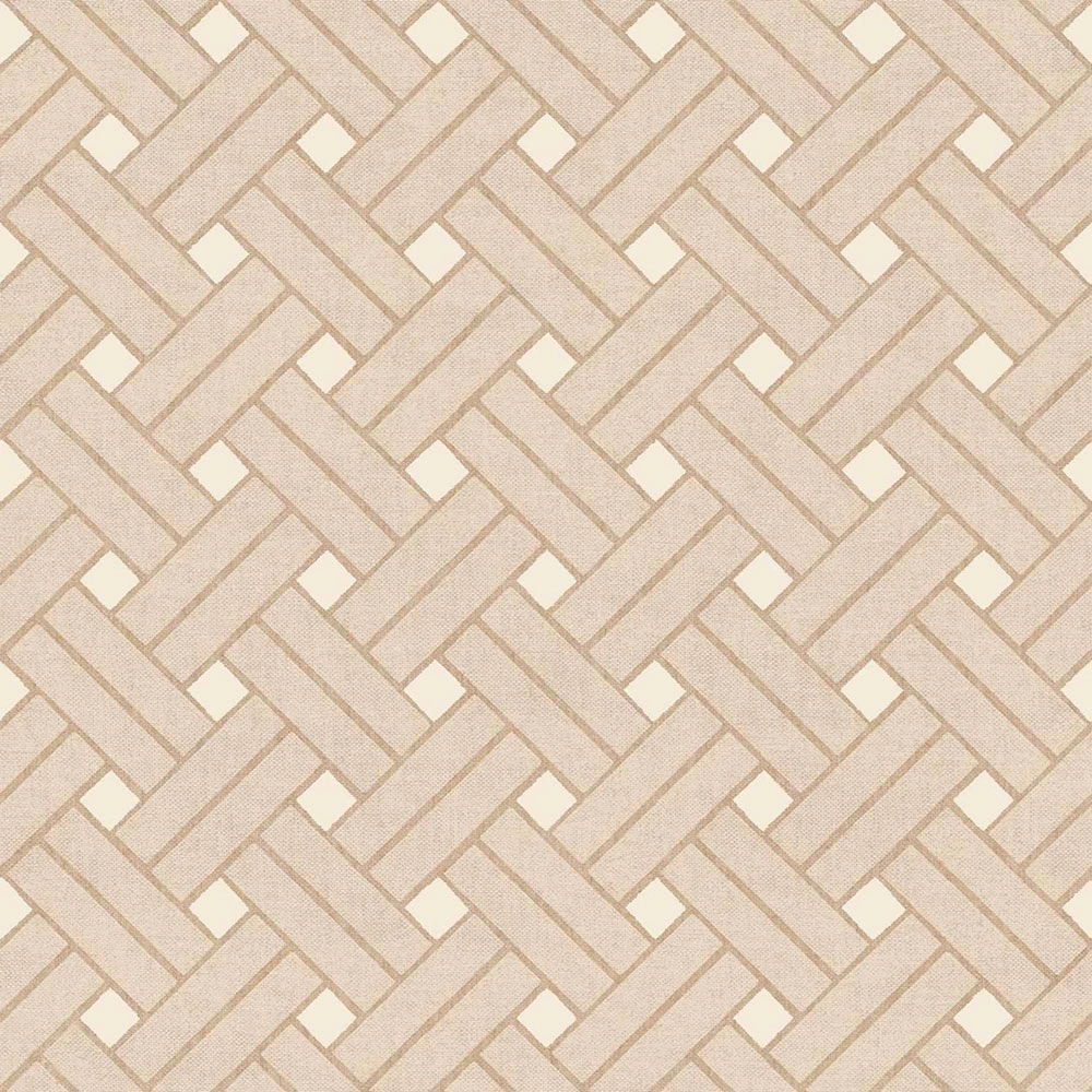 Olasz design tapéta fonott hatásu mintával beige színben