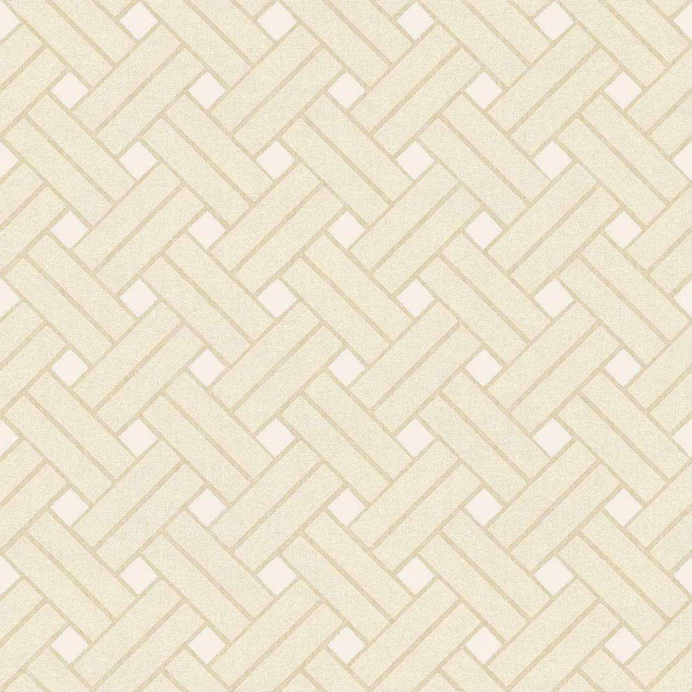 Olasz design tapéta fonott hatásu mintával krém színben