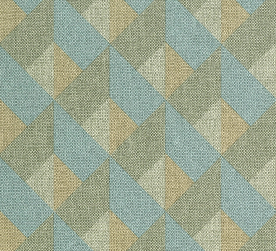 Olasz design tapéta kékes geometrikus mintával textil struktúrával