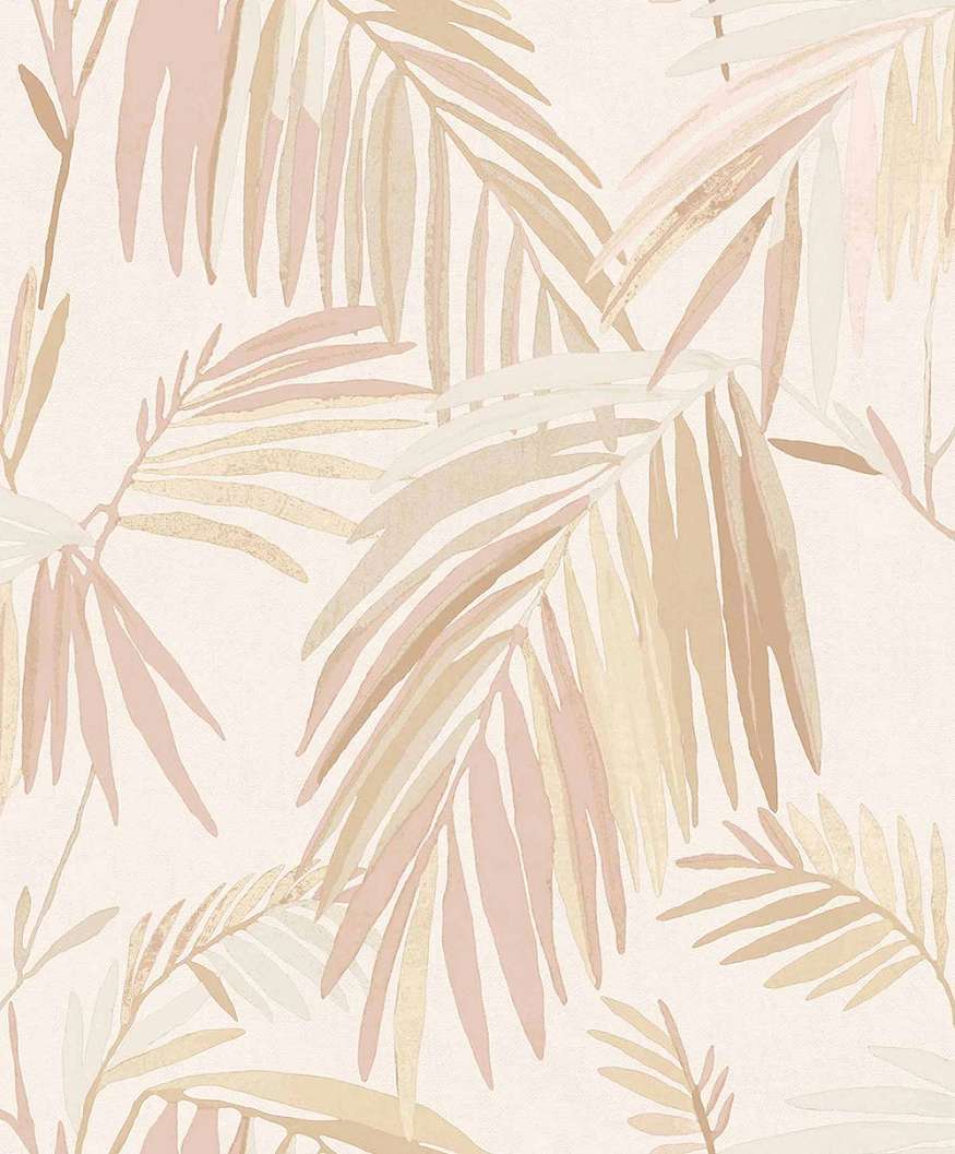 Olasz design tapéta pálmalevél mintával rózsaszín színben
