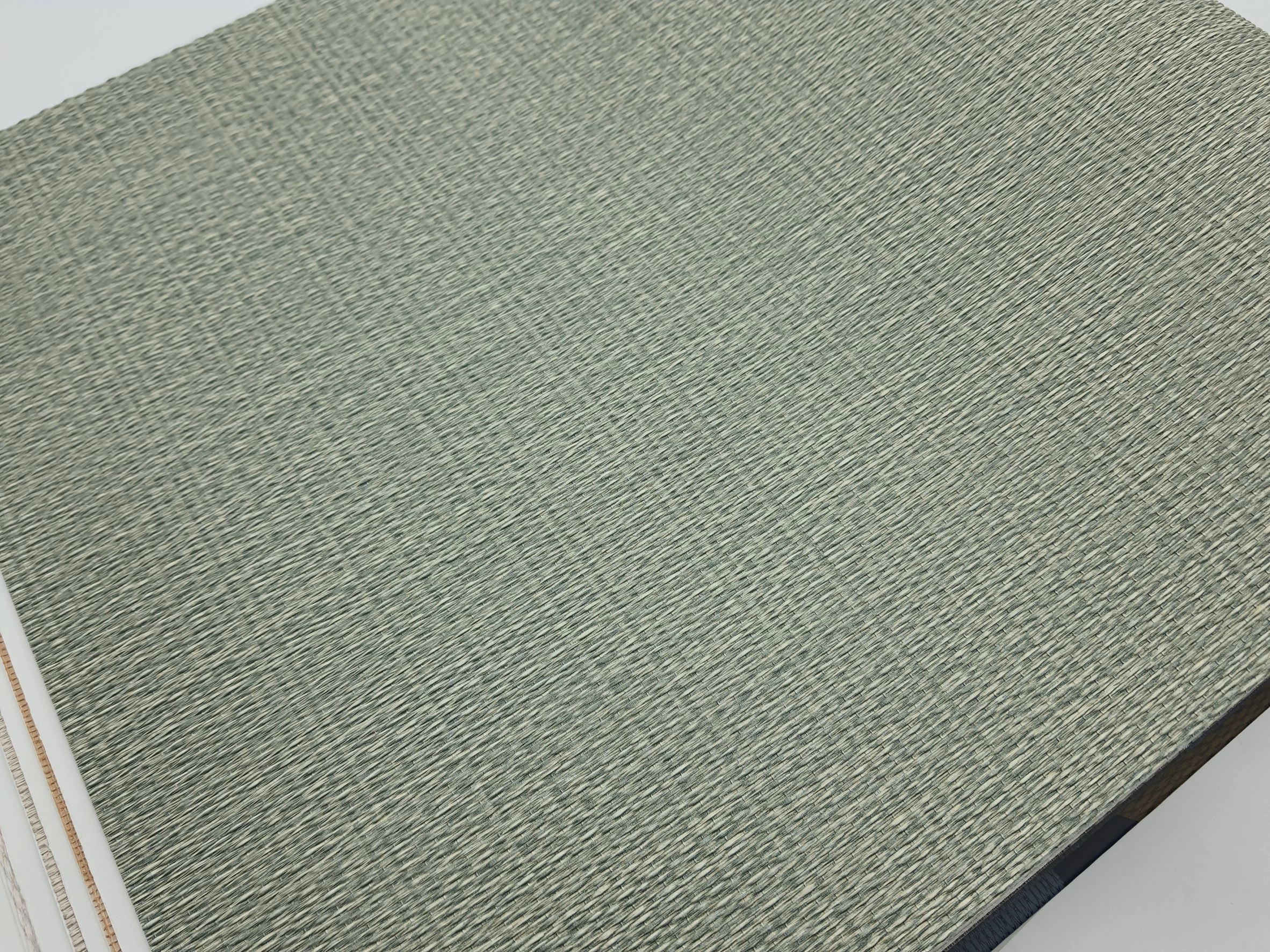 Olasz design tapéta zöld szőtt hatású struktúrált vinyl felülettel