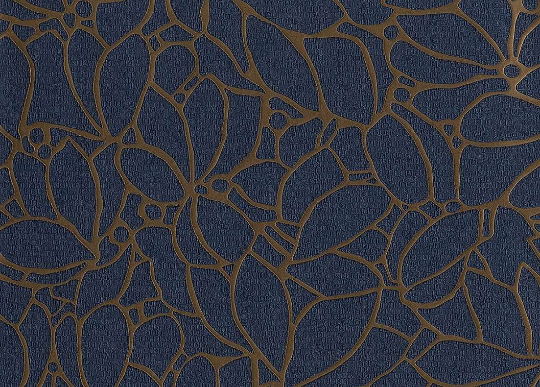 Olasz kék bronz metál design tapéta 100cm széles vinyl mosható