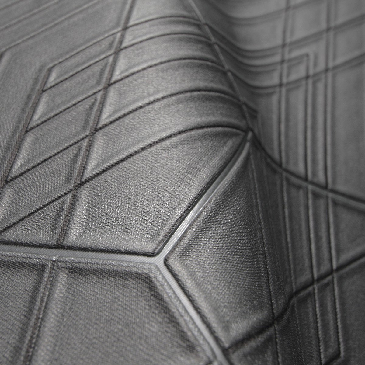 Olasz luxus tapéta antracit struktúrált geometrikus mintával 70cm széles