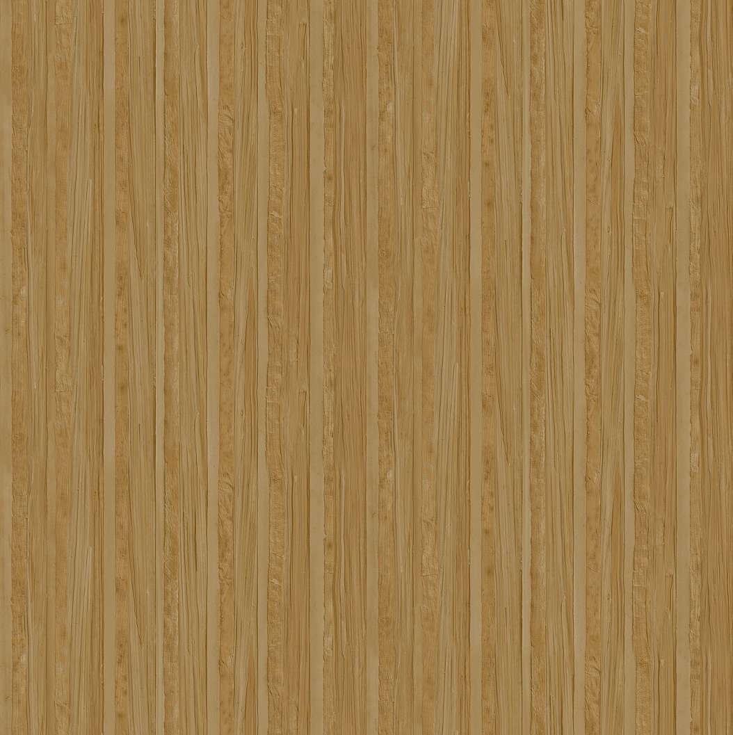 Olasz mosható designe tapéta fahatású függőleges csíkos mintával sárgásbarna színben