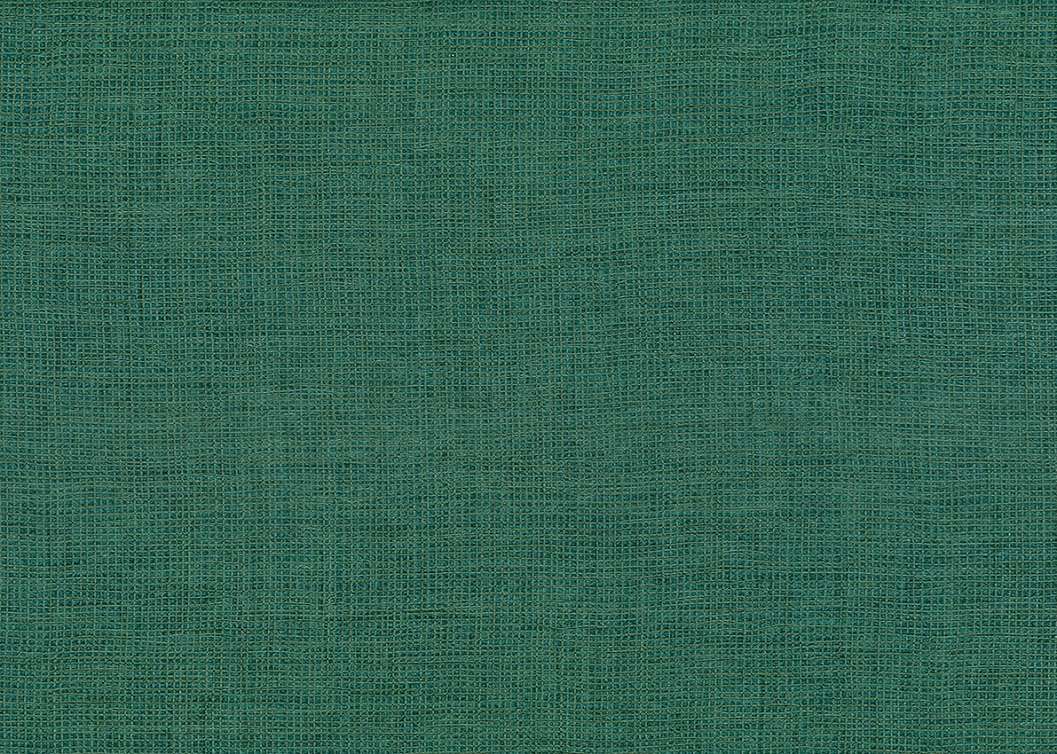 Olasz vinyl design tapéta textilhatású mintával fenyőzöld színben struktúrált felüleltű